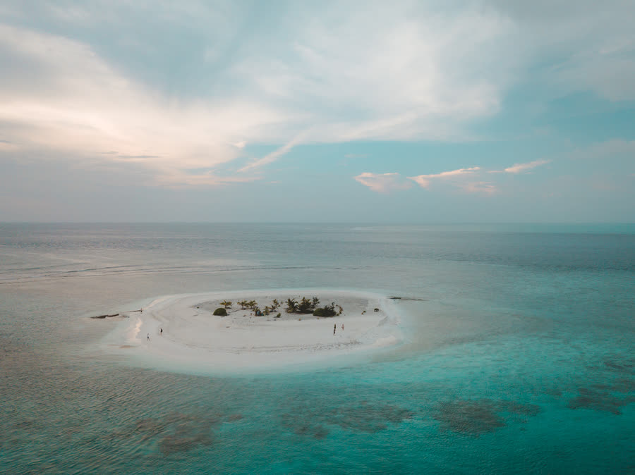 A sandbank that is not on any chart