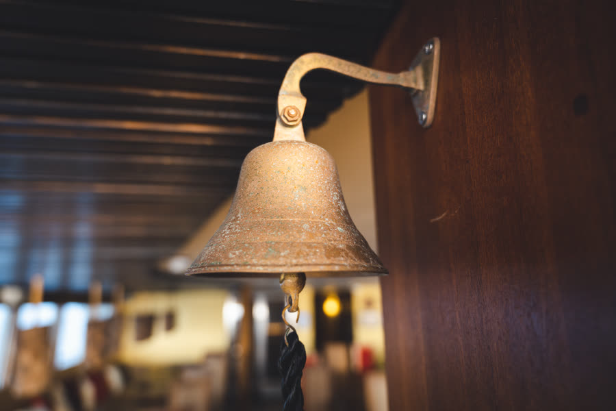 The bell, forward